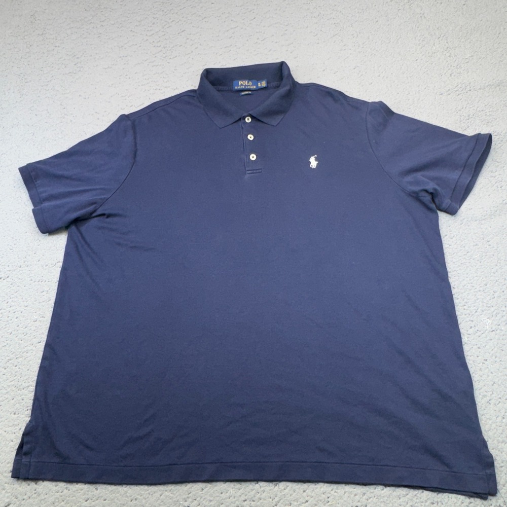 Ralph Lauren Polo Mens XL Navy Blue Classic Fit Short Sleeve Pony Logo Shirt